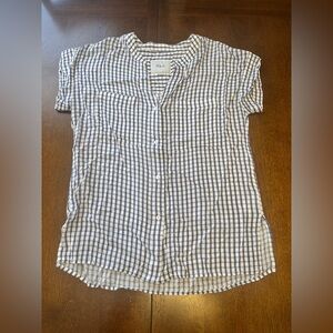 Rails Blue and White Checkered Button Down Shirt